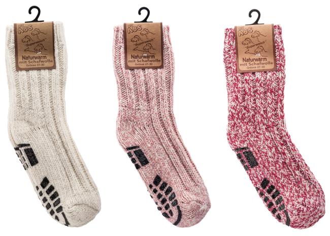 3 Paar TippTexx 24 Kinder ABS-Norwegersocken Stoppersocken